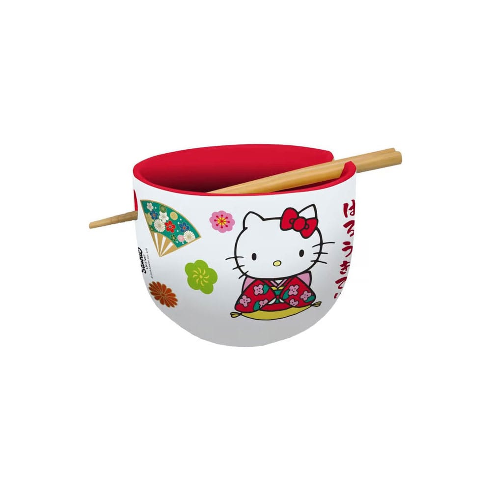 Sanrio Ramen Bowl with Chopsticks Hello Kitty Japan Kitchen- and Tableware