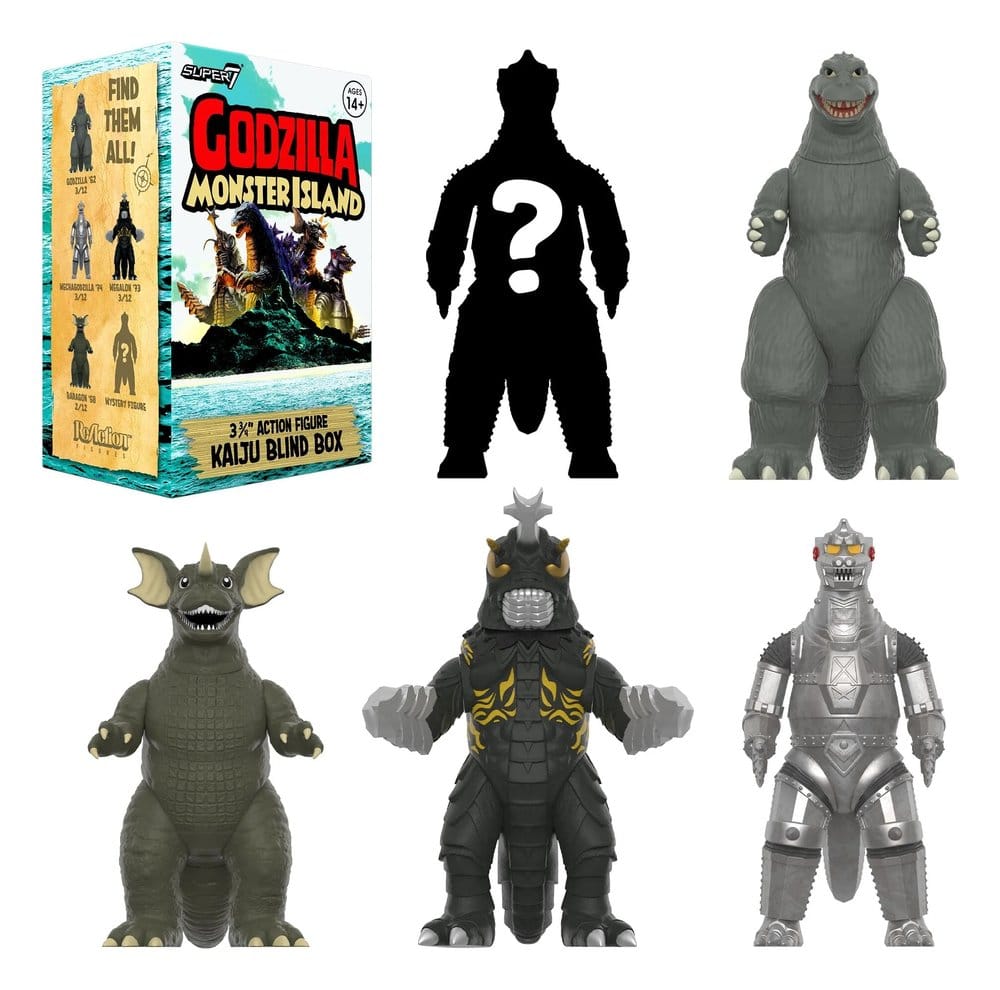 Godzilla Toho (Monster Island) Action Figure Blind Box Wave 7 Display (12)