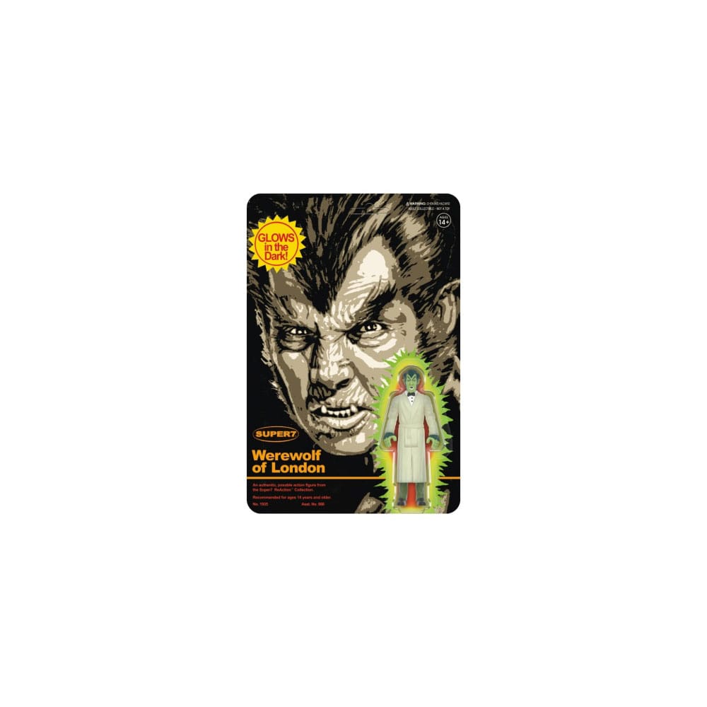 Werewolf of London ReAction Action Figure Wave 02 Werewolf of London (Monster Glow) 10 cm Action figures