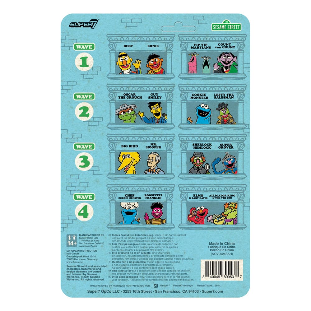 Sesame Street ReAction Action Figure Wave 04 Roosevelt Franklin 10 cm