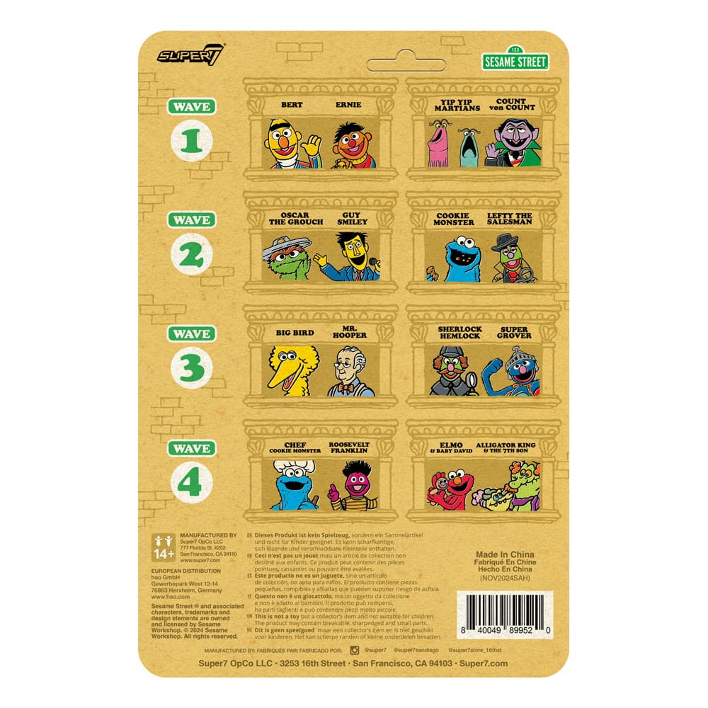 Sesame Street ReAction Action Figure Wave 04 Alligator King & 7th Son 10 cm