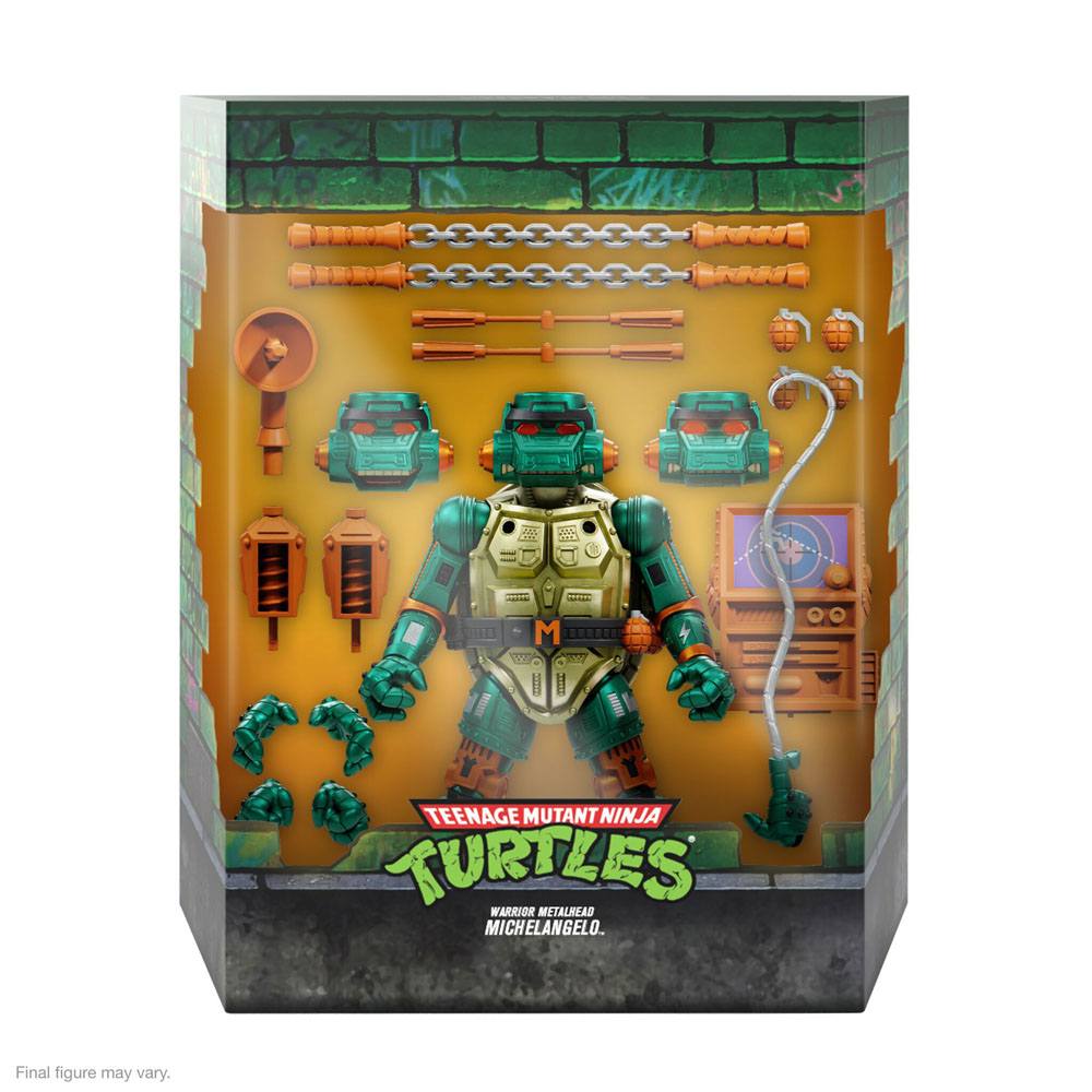 Teenage Mutant Ninja Turtles Ultimates Action Figure Warrior Metalhead Michelangelo 18 cm Action figures
