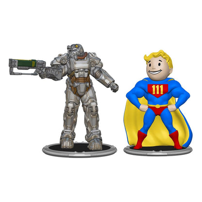 Fallout Mini Figures 2-Pack Set C T-60 & Vault Boy (Power) 7 cm Statues