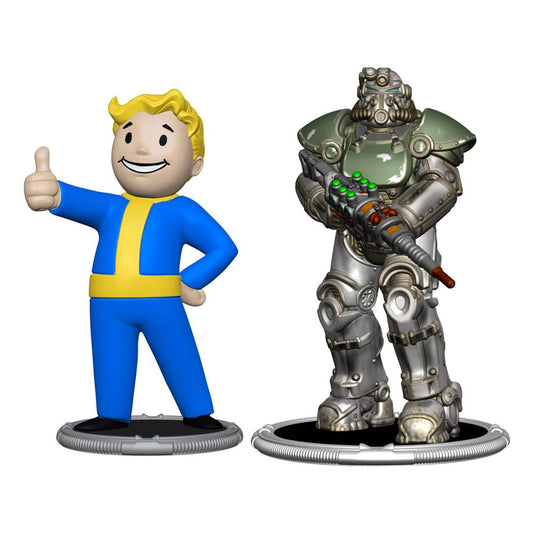 Fallout Mini Figures 2-Pack Set F Raider & Vault Boy (Strong) 7 cm Statues