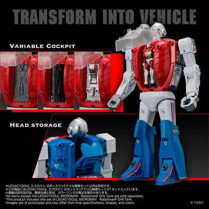 Microman Legacysoul Action Figure Robotman F Drill Tank