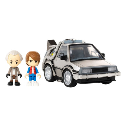 Back to the Future Q-Village Vehicle with mini-figures Time Machine 9 cm Action figures
