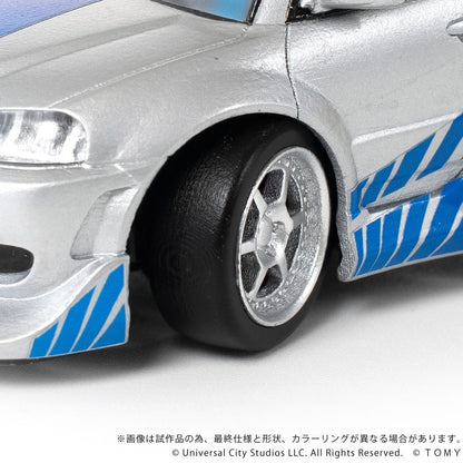 Fast & Furious Q-Village Vehicle with mini-figure Nissan Skyline GT-R (R34) 9 cm