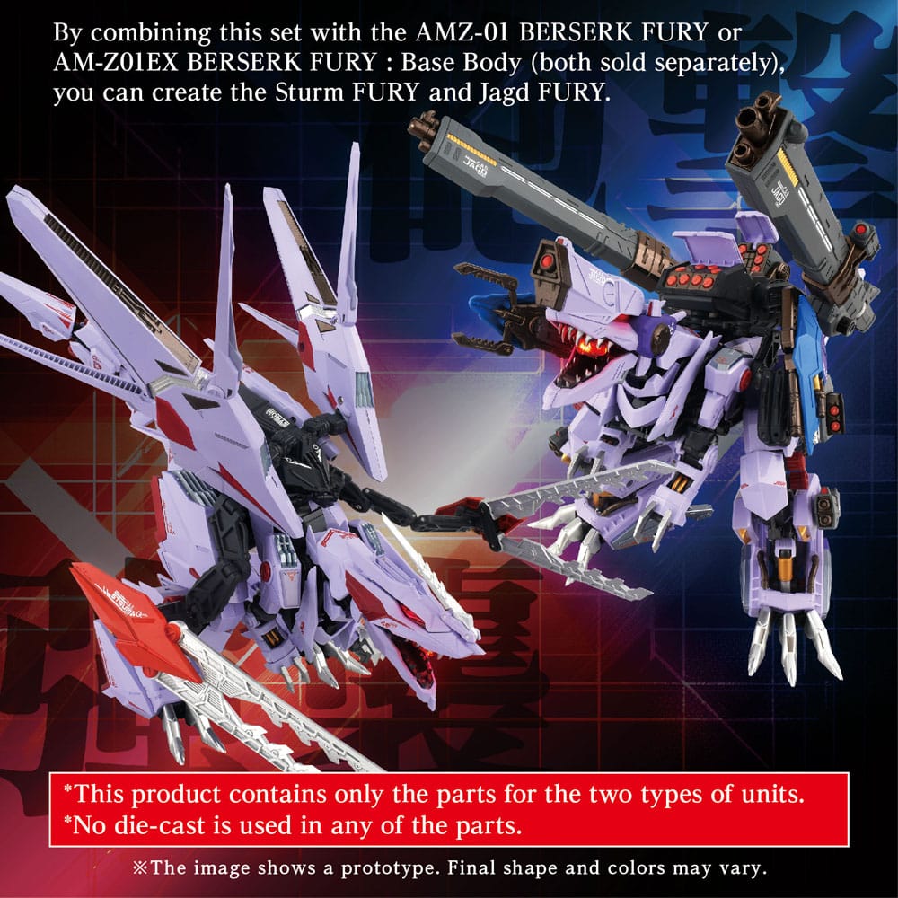 Zoids Model Kit Accesoory Set AM-Z01CP Berserk Fury Sturm & Jagd Unit
