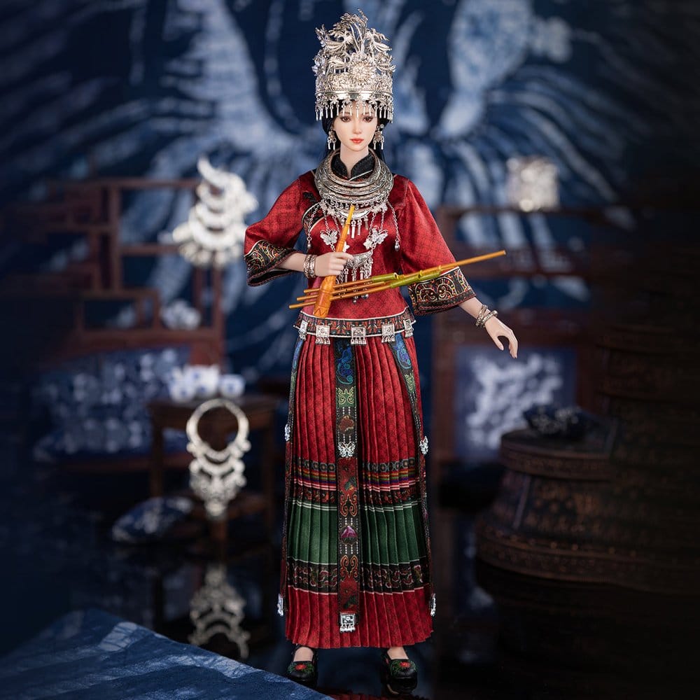The Miao of China's 56 Ethnic Groups Figure 1/6 Red 30 cm
