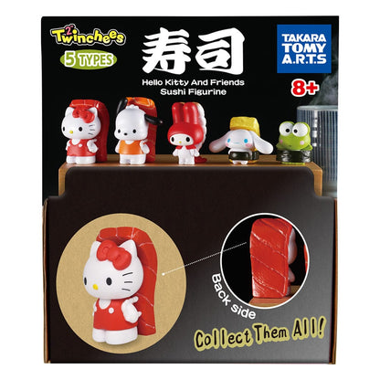 Sanrio Twinchees Mini Figures Hello Kitty & Friends Sushi Kawai 5 cm Display (24)