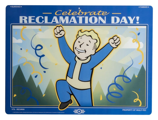 Fallout Metal Sign Reclamation Day