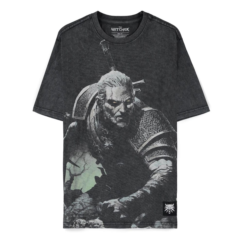 The Witcher Wild Hunt T-Shirt Geralt Washed Size M T-shirts