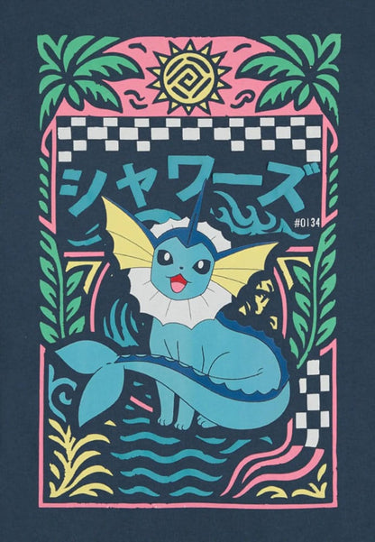 Pokémon T-Shirt Navy Vaporeon Size XL