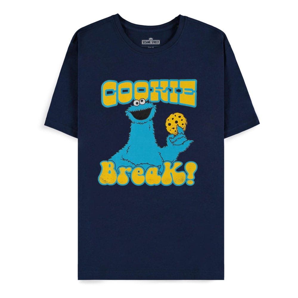 Sesame Street T-Shirt Cookie Monster Navy Cookie Break Size XL T-shirts