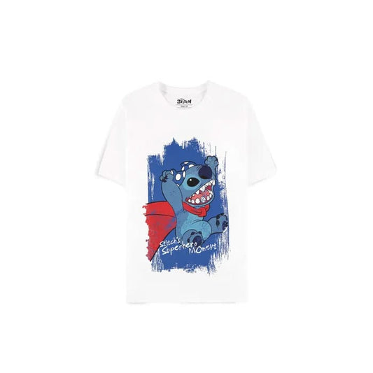 Lilo & Stitch T-Shirt Superhero White Size M