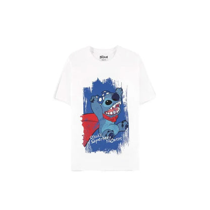 Lilo & Stitch T-Shirt Superhero White Size L T-shirts