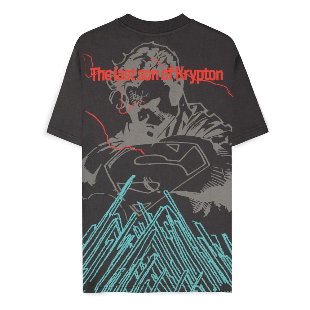 DC Comics T-Shirt Superman Dark Grey son of Krypton Size L