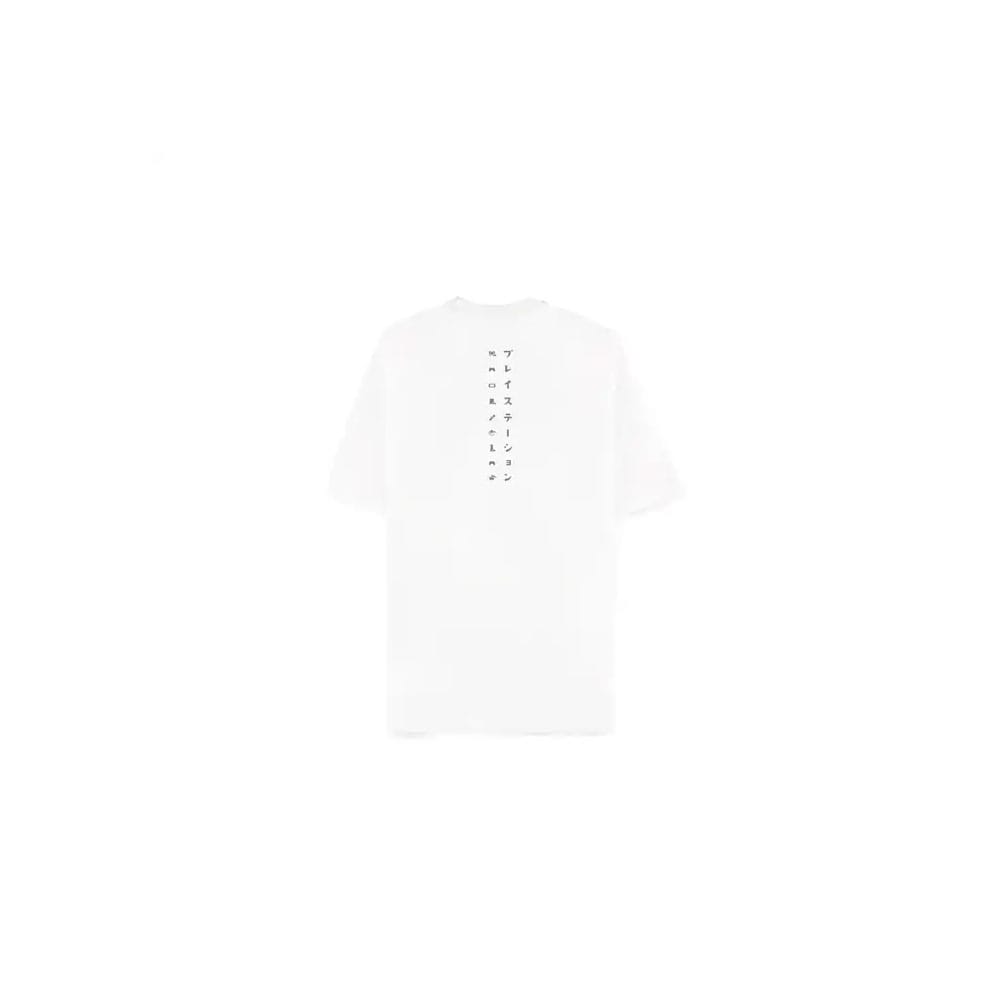 PlayStation T-Shirt Logo White Loose Fit Size L