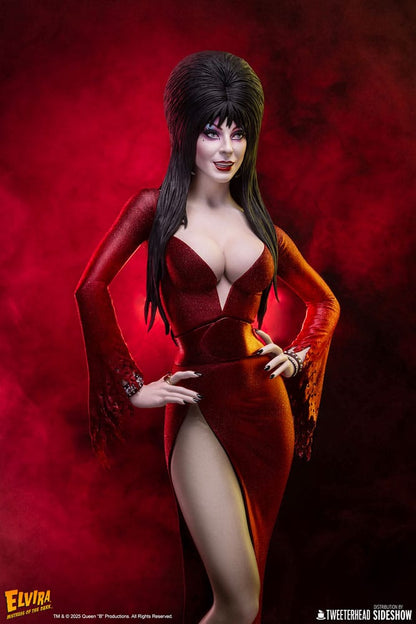 Elvira: Mistress of the Dark Maquette 1/4 Elvira (Red Glitter Dress) 48 cm