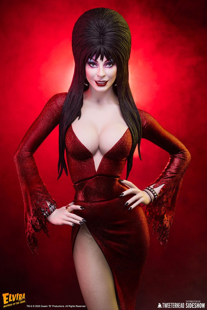 Elvira: Mistress of the Dark Maquette 1/4 Elvira (Red Glitter Dress) 48 cm