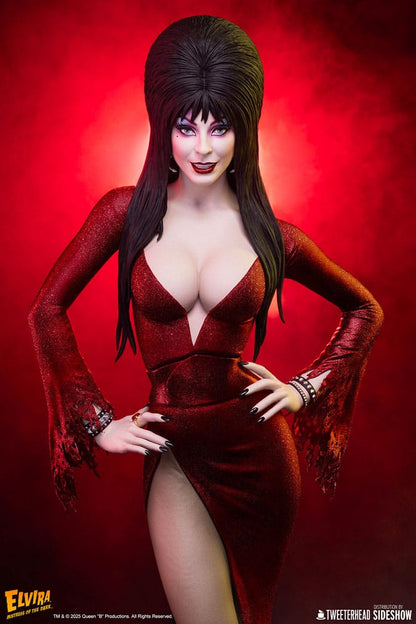 Elvira: Mistress of the Dark Maquette 1/4 Elvira (Red Glitter Dress) 48 cm