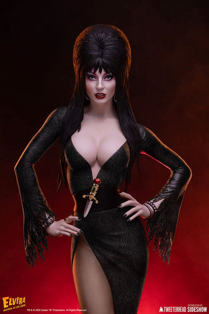 Elvira: Mistress of the Dark Maquette 1/4 Elvira (Black Glitter Dress) 48 cm Statues