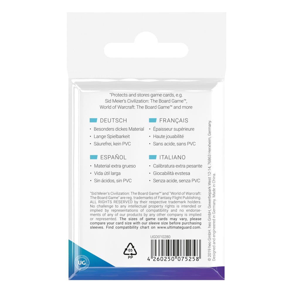 Ultimate Guard Board Game Sleeves (50) - Mini American
