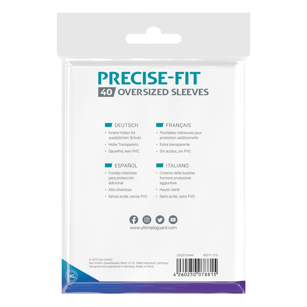 Ultimate Guard Precise-Fit Oversized Sleeves (40)