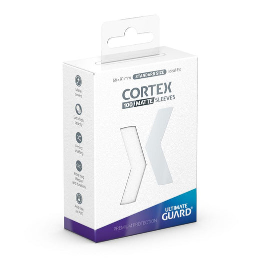 Ultimate Guard Cortex Sleeves Matte Standard Size (100) - White Card Sleeves (Standard Size)
