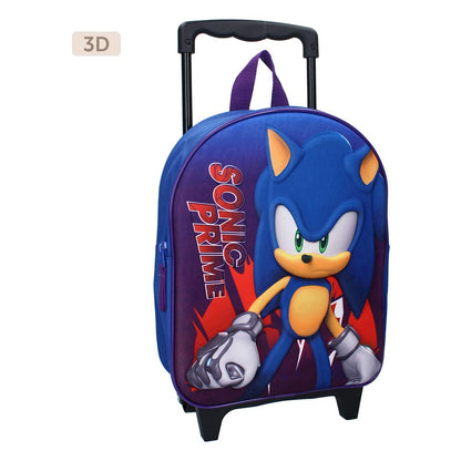 Sonic the Hedgehog Trolley Backpack 3D Sonic Prime Great Escapes 32 cm