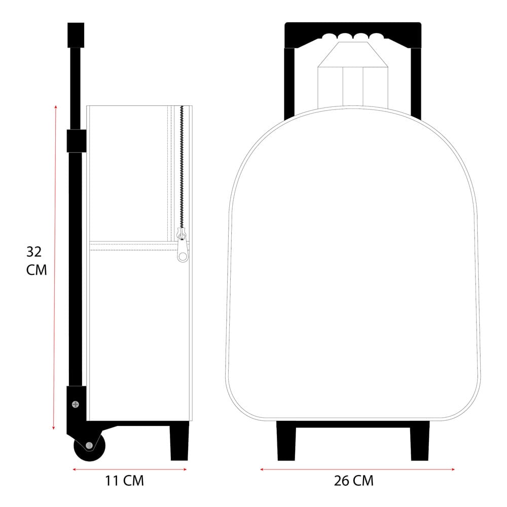 Sonic the Hedgehog Trolley Backpack 3D Sonic Prime Great Escapes 32 cm