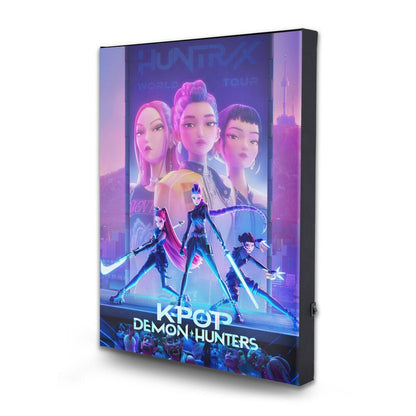 KPop Demon Hunters Canvas Print with light Posters & Wallscrolls