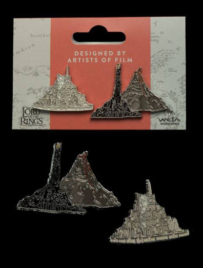 Lord of the Rings Collectors Pins 2-Pack Minas Tirith & Mt. Doom Pins & Brooches