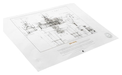 Lord of the Rings Blueprint Art Print The Stable of Edoras 59 x 42 cm