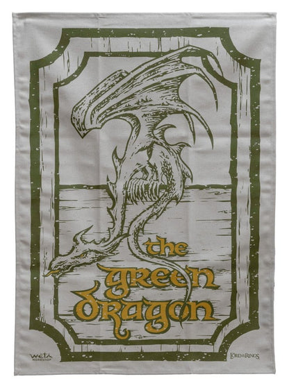 Lord of the Rings Tea Towel 2-Pack Green Dragon & Prancing Pony 69 cm