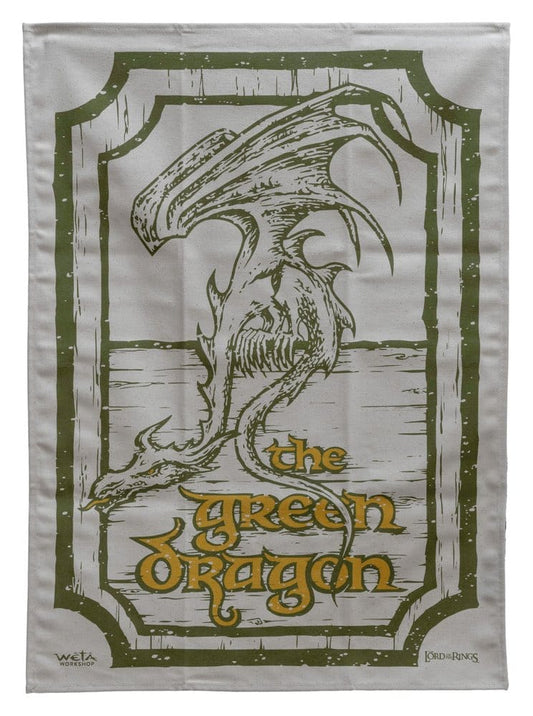 Lord of the Rings Tea Towel 2-Pack Green Dragon & Prancing Pony 69 cm