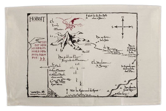 The Hobbit Tea Towel Thorins Map 72 cm