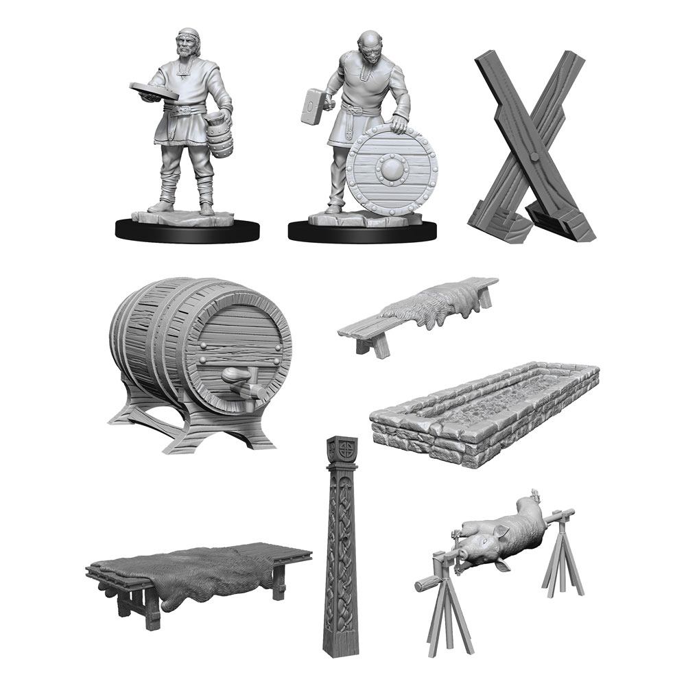 WizKids Deep Cuts Unpainted Miniatures Vikings Miniature Gaming & Tabletop