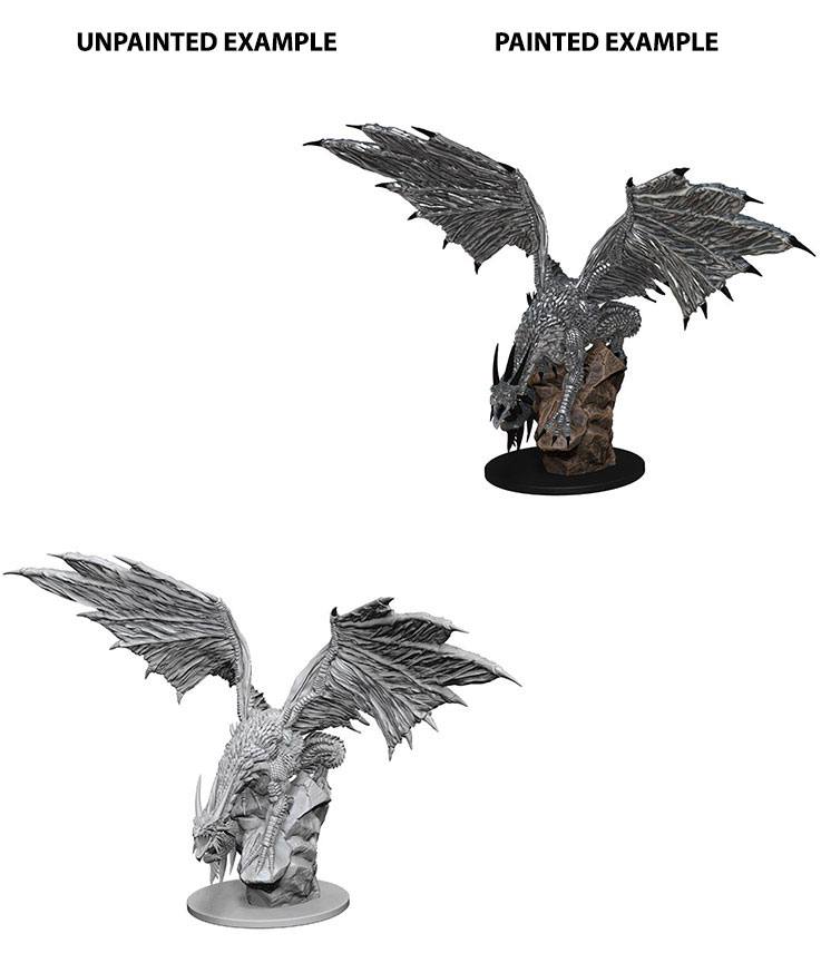 Pathfinder Battles Deep Cuts Unpainted Miniature Silver Dragon Case (6) Miniature Gaming & Tabletop