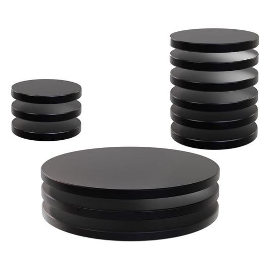 WizKids Deep Cuts Black Bases for Miniatures 12-Pack Miniature Gaming & Tabletop