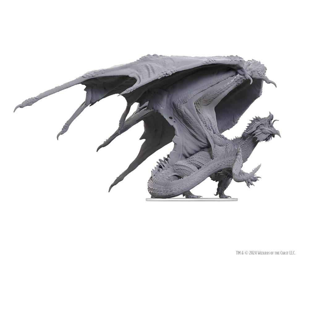 D&D Nolzur’s Marvelous Miniatures Unpainted Miniature Adult Red Dragon Tyrant 18 cm Miniature Gaming & Tabletop