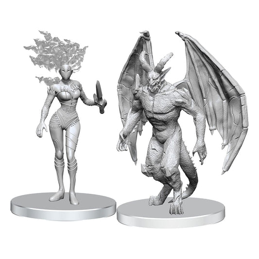 Pathfinder Deep Cuts Unpainted Miniatures Gargoyle & Shae