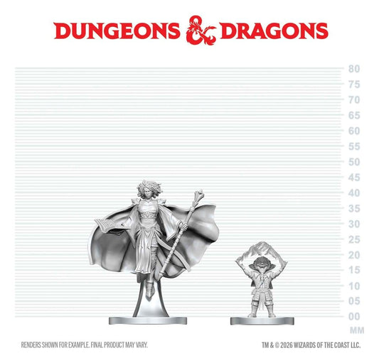 D&D Nolzur's Marvelous Miniatures Mini Figures Gnome Warlock & Aasimar Wizard 13 cm
