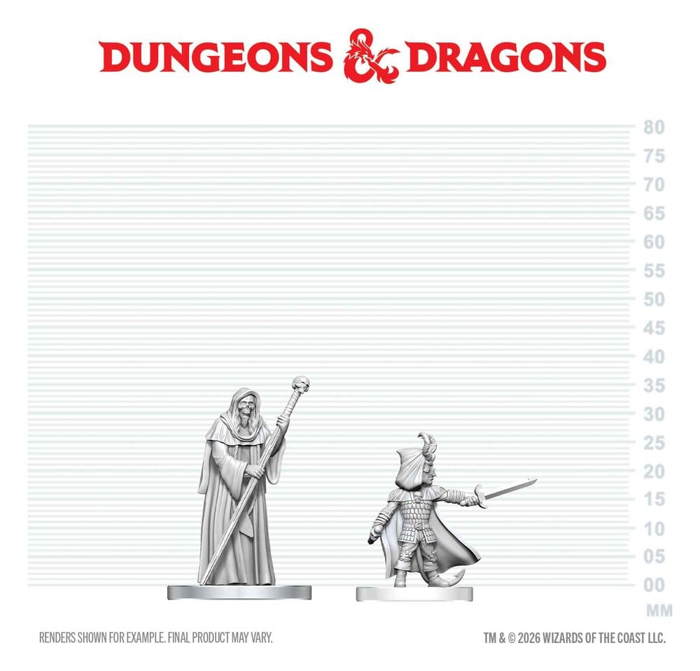D&D Nolzur's Marvelous Miniatures Mini Figures Cultist of Bhaal & Cultist of Myrkul 13 cm