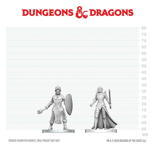 D&D Nolzur's Marvelous Miniatures Mini Figures Black Gauntlet & Zhentilar Paladin of Bane 13 cm