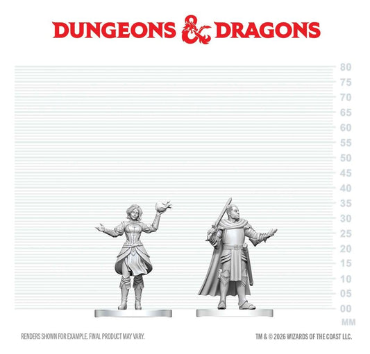 D&D Nolzur's Marvelous Miniatures Mini Figures Knight & Mage Apprentice 13 cm