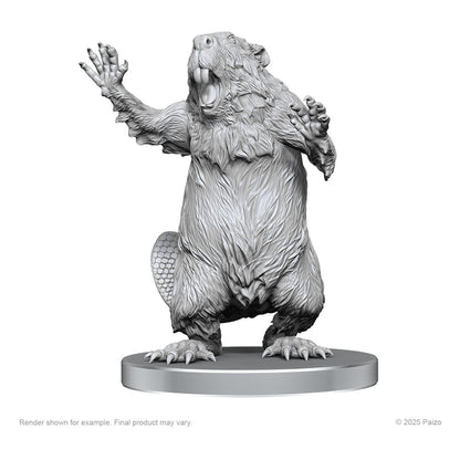 Pathfinder Deep Cuts Unpainted Miniatures Boggard Scout & Castoroides