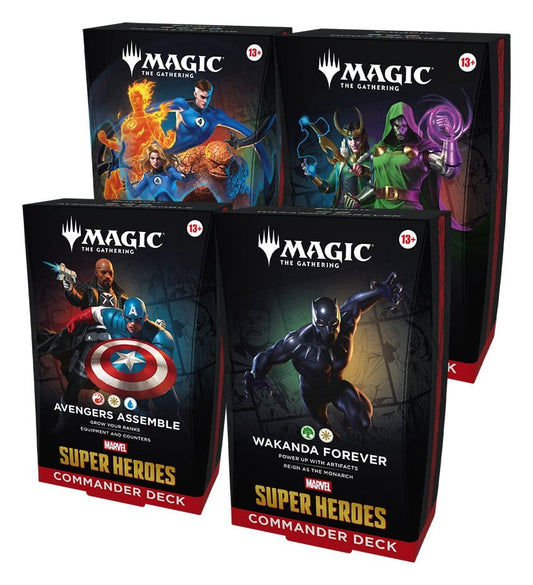 Magic the Gathering Marvel Super Heroes Commander Decks Case (4)
