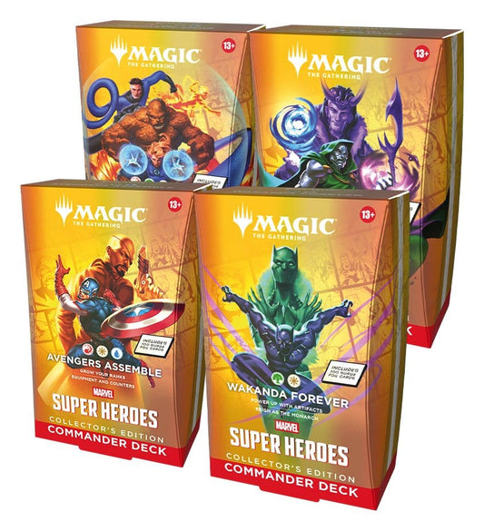 Magic the Gathering Marvel Super Heroes Collector's Edition Commander Decks Case (4)