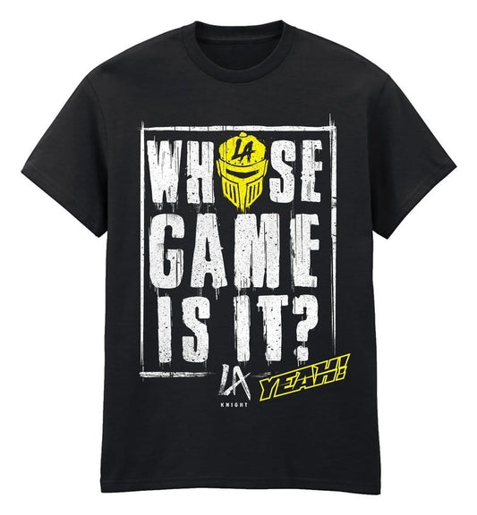 WWE T-Shirt Who's Game Is It Black Size XL